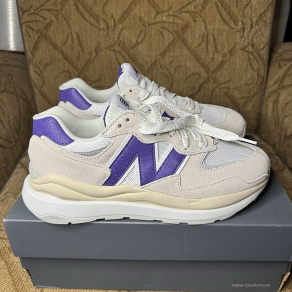New Balance 57/40‎ Sea Salt Purple Orange Men's 8.5 D M5740SB1 - Picture 4 of 9